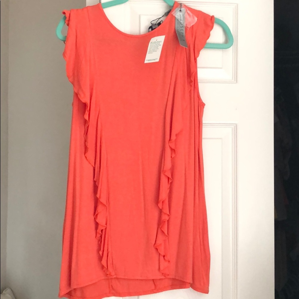 NWT Coral ruffle top size M